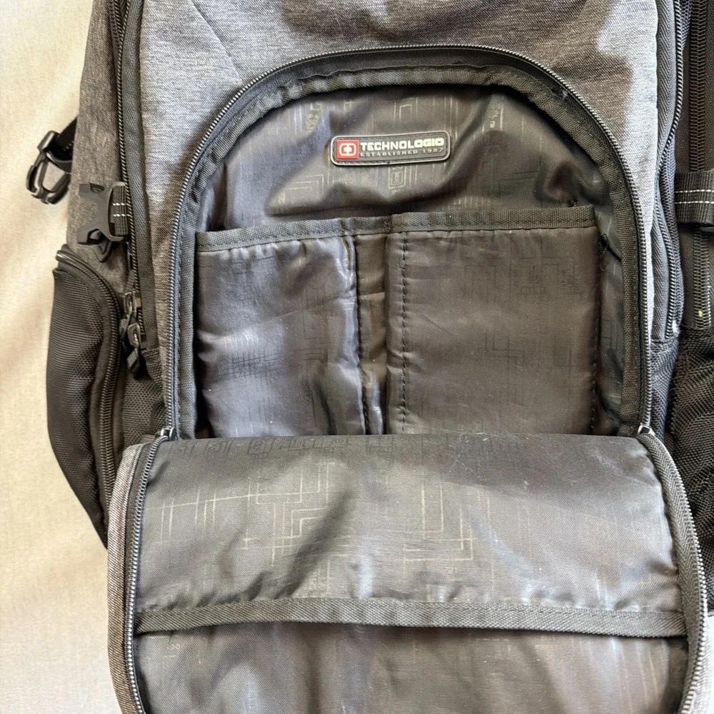 OGIO Prospect Tech Vault Airflow Laptop Backpack Charcoal Black Red Excellent